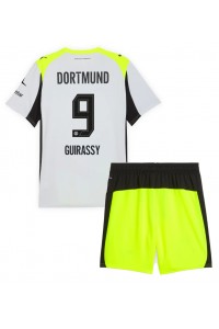 Fotbalové Dres Borussia Dortmund Serhou Guirassy #9 Dětské Venkovní Oblečení 2025-26 Krátký Rukáv (+ trenýrky)